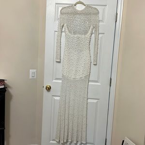 Brand new long sleeve mermaid dress/ open back